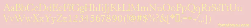 HastingsRegular Font – Yellow Fonts on Pink Background