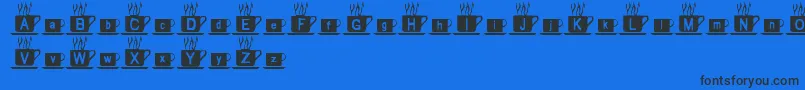 Шрифт MmmmCoffee – чёрные шрифты на синем фоне