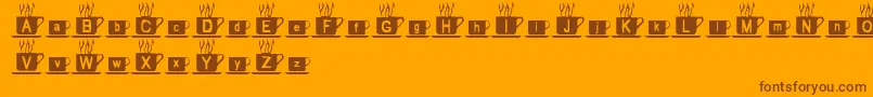 MmmmCoffee Font – Brown Fonts on Orange Background
