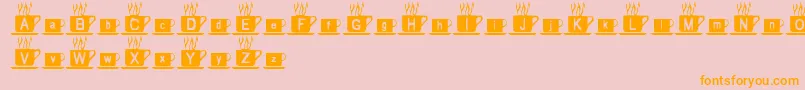 MmmmCoffee Font – Orange Fonts on Pink Background