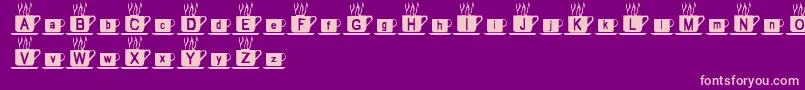 Weitere Informationen zur MmmmCoffee-Schriftart MmmmCoffee-Schriftart – Rosa Schriften auf violettem Hintergrund