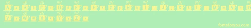 MmmmCoffee Font – Yellow Fonts on Green Background