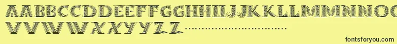 Dropcaps Font – Black Fonts on Yellow Background