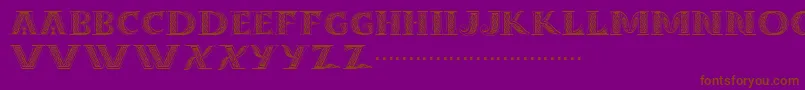 Dropcaps Font – Brown Fonts on Purple Background