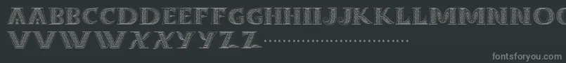 Dropcaps Font – Gray Fonts on Black Background