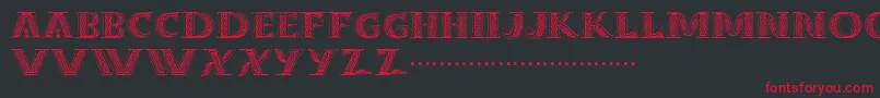 Dropcaps-Schriftart – Rote Schriften auf schwarzem Hintergrund