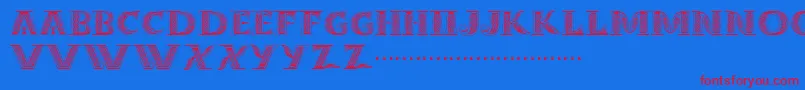 Dropcaps Font – Red Fonts on Blue Background