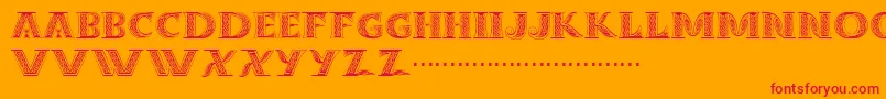 Czcionka Dropcaps – czerwone czcionki na pomarańczowym tle