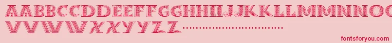 フォントDropcaps – ピンクの背景に赤い文字