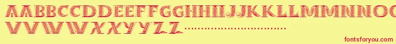 Шрифт Dropcaps – красные шрифты на жёлтом фоне