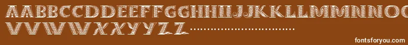 Dropcaps Font – White Fonts on Brown Background