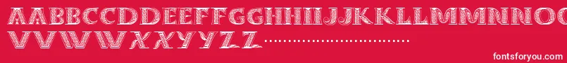 Czcionka Dropcaps – białe czcionki na czerwonym tle