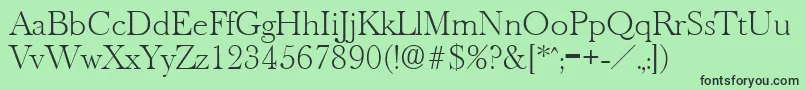 OldbaskervilleXlight Font – Black Fonts on Green Background