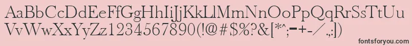 OldbaskervilleXlight Font – Black Fonts on Pink Background