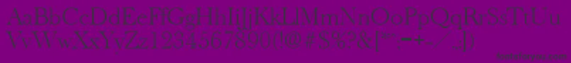 OldbaskervilleXlight Font – Black Fonts on Purple Background