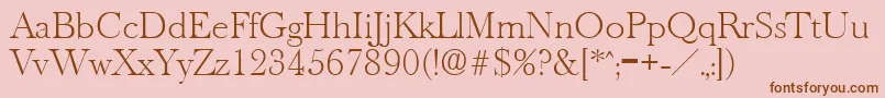 OldbaskervilleXlight Font – Brown Fonts on Pink Background
