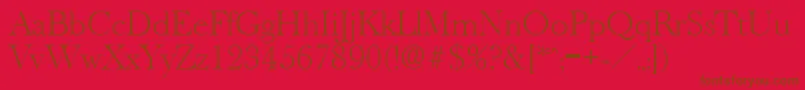 OldbaskervilleXlight Font – Brown Fonts on Red Background