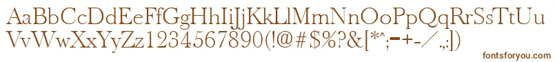 OldbaskervilleXlight Font – Brown Fonts on White Background
