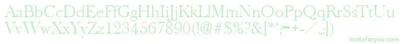 OldbaskervilleXlight Font – Green Fonts on White Background