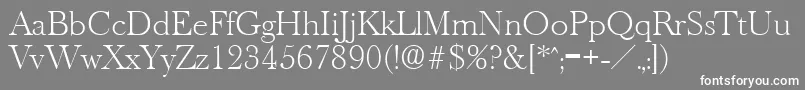 OldbaskervilleXlight Font – White Fonts on Gray Background