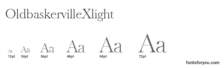 OldbaskervilleXlight Font Sizes