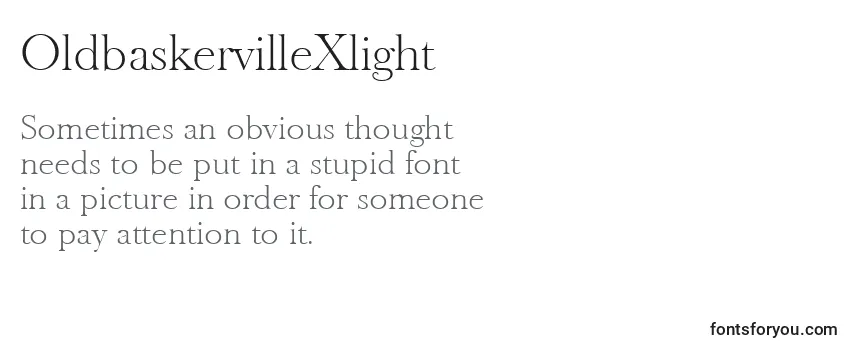 Шрифт OldbaskervilleXlight