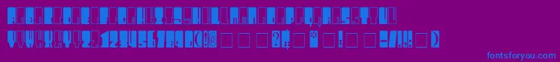 KingthingsWrecktangle Font – Blue Fonts on Purple Background