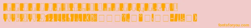 KingthingsWrecktangle Font – Orange Fonts on Pink Background