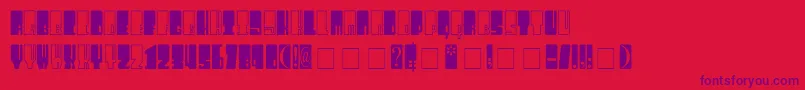 KingthingsWrecktangle Font – Purple Fonts on Red Background