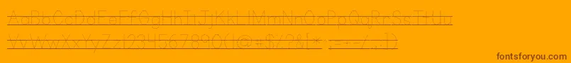 Kgprimarydotslinedalt Font – Brown Fonts on Orange Background