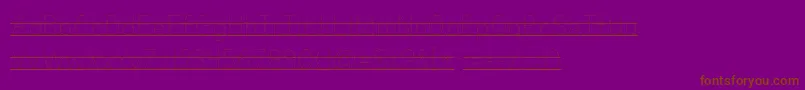 フォントKgprimarydotslinedalt – 紫色の背景に茶色のフォント