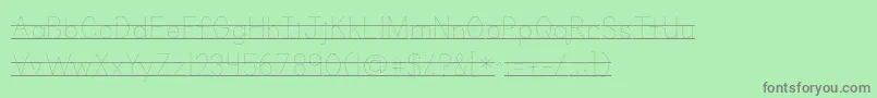 Kgprimarydotslinedalt Font – Gray Fonts on Green Background