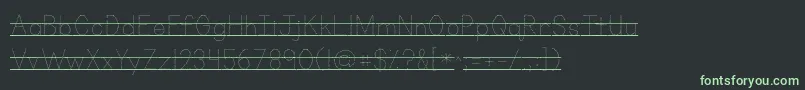 fuente Kgprimarydotslinedalt – Fuentes Verdes Sobre Fondo Negro
