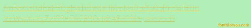 Kgprimarydotslinedalt Font – Orange Fonts on Green Background