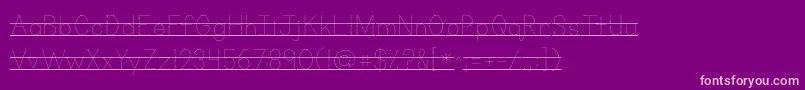 Kgprimarydotslinedalt Font – Pink Fonts on Purple Background