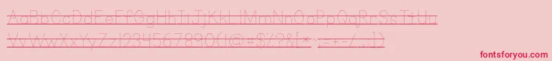 Kgprimarydotslinedalt Font – Red Fonts on Pink Background
