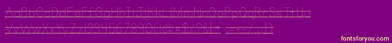 Kgprimarydotslinedalt Font – Yellow Fonts on Purple Background