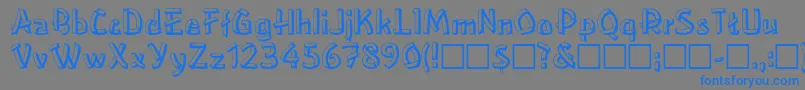 フォントWinonaRegular – 灰色の背景に青い文字