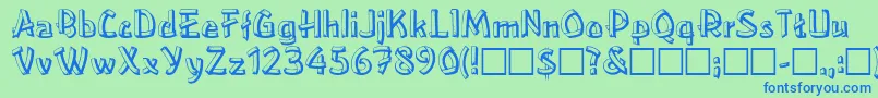 Подробнее о шрифте WinonaRegular Шрифт WinonaRegular – синие шрифты на зелёном фоне