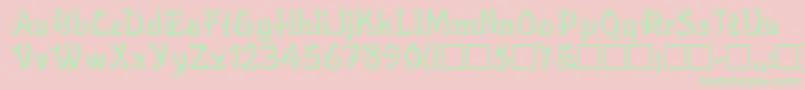 WinonaRegular Font – Green Fonts on Pink Background