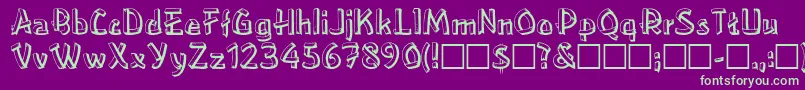 WinonaRegular Font – Green Fonts on Purple Background