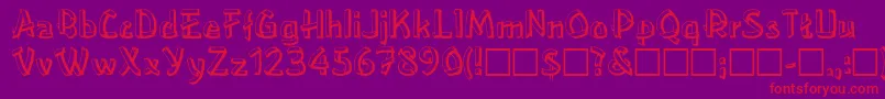 Подробнее о шрифте WinonaRegular Шрифт WinonaRegular – красные шрифты на фиолетовом фоне