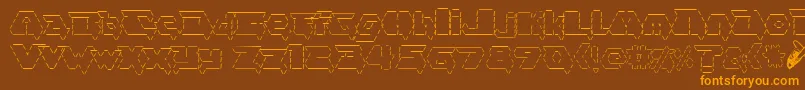 Asciid.Fontvir.Us Font – Orange Fonts on Brown Background