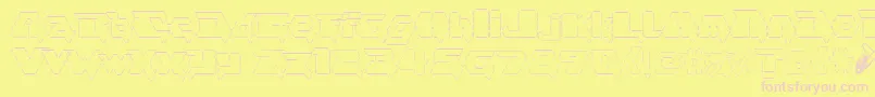 Police Asciid.Fontvir.Us – polices roses sur fond jaune