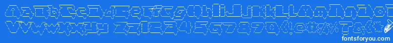 Asciid.Fontvir.Us Font – White Fonts on Blue Background