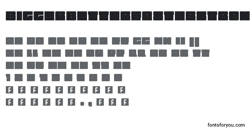 Schriftart Biggerbetterfasterstrongerpeter – Alphabet, Zahlen, spezielle Symbole