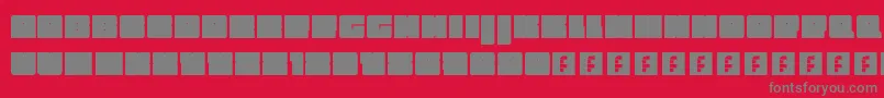Biggerbetterfasterstrongerpeter Font – Gray Fonts on Red Background