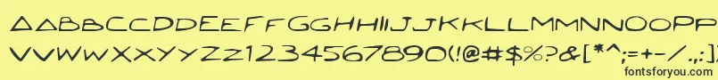 Jettaf Font – Black Fonts on Yellow Background