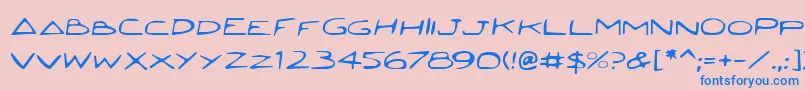 Jettaf Font – Blue Fonts on Pink Background