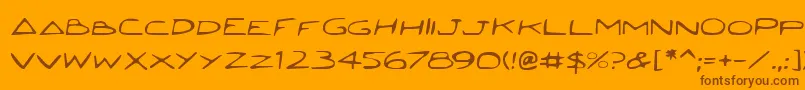 Police Jettaf – polices brunes sur fond orange